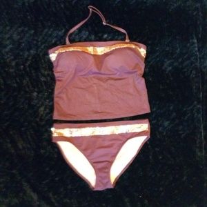 [Shape Fx Swim] Brown Bikini with Sequins (Size 8)